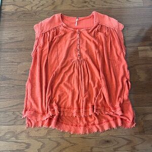 Free People Women's Orange Tunic Top